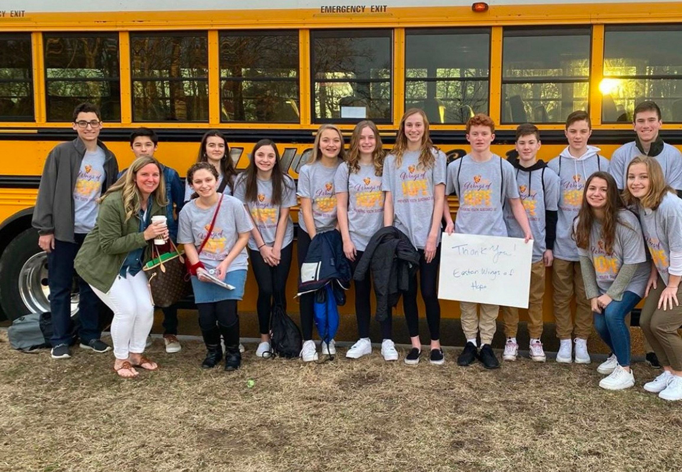 Easton students attended the Old Colony YMCA’s 31st Annual Youth Conference and represented Easton Wings of Hope